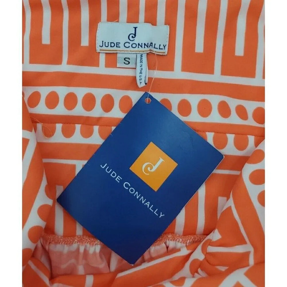 Jude Connelly Penelope Dress Ombre Coral Sleeveless V Neck Abstract Sz S READ - Picture 8 of 9